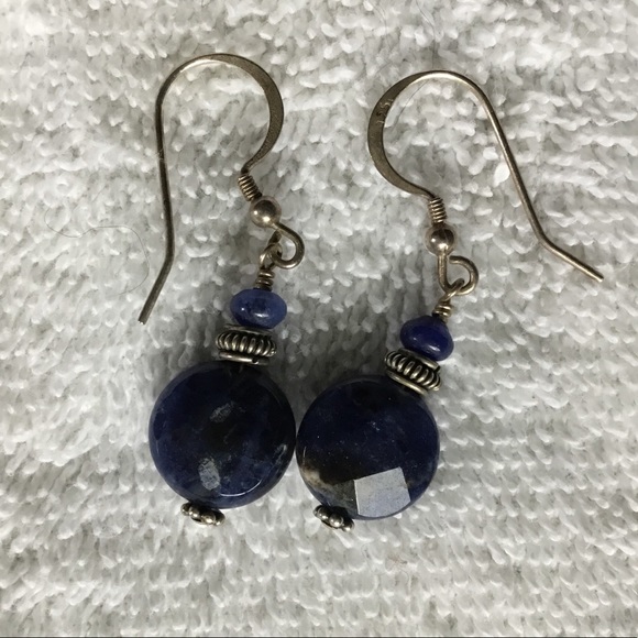 Sterling silver and Lapis earring - Picture 1 of 3